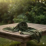 Green Gild Eri Silk Stole Muga Work