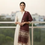 Paisley Legacy Eri Silk Stole Muga Work