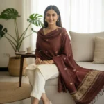 Paisley Legacy Eri Silk Stole Muga Work