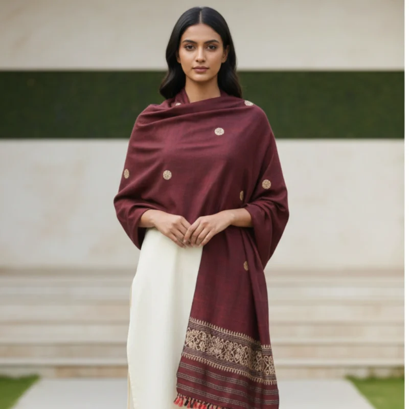 Rustic Grace Eri Silk Stole