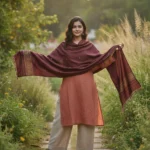 Royal Garnet Weave Eri Silk Stole