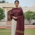 Royal Garnet Weave Eri Silk Stole