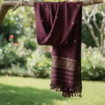 Royal Garnet Weave Eri Silk Stole