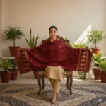 Zafira Royal Eri Silk Shawl Muga Work