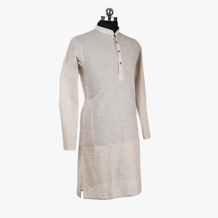 cream male kurta