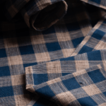 cream and blue checks fabrics