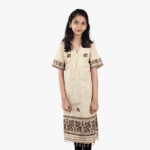 cream with maroon ladies kurti