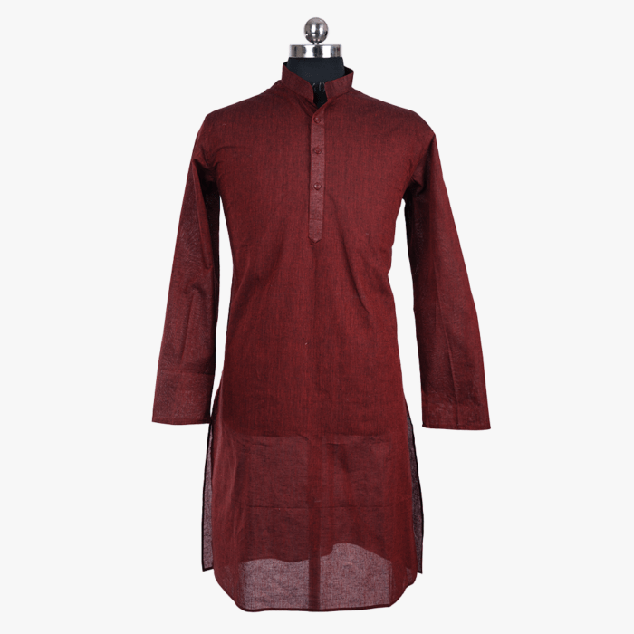 maroon male kurta