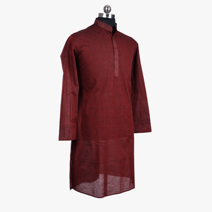 maroon male kurta