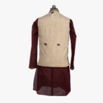 beige with maroon male jacket