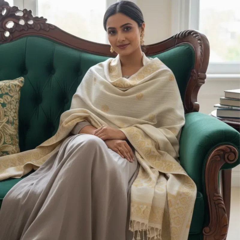 Suvarna Rekha Zari Stole