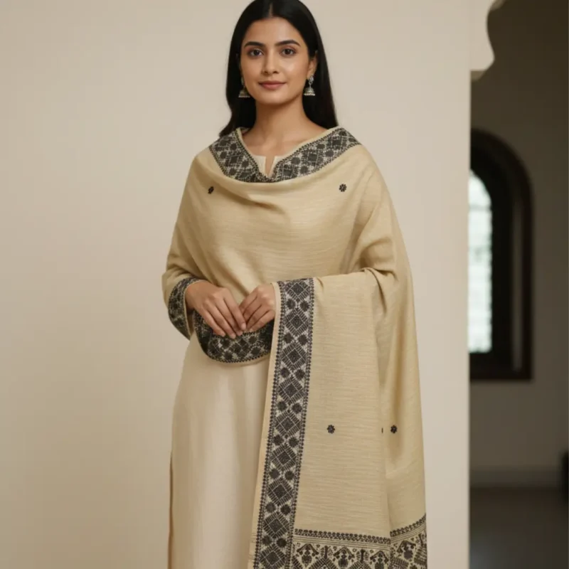 Vanya Rekha Handloom Side Border Stole