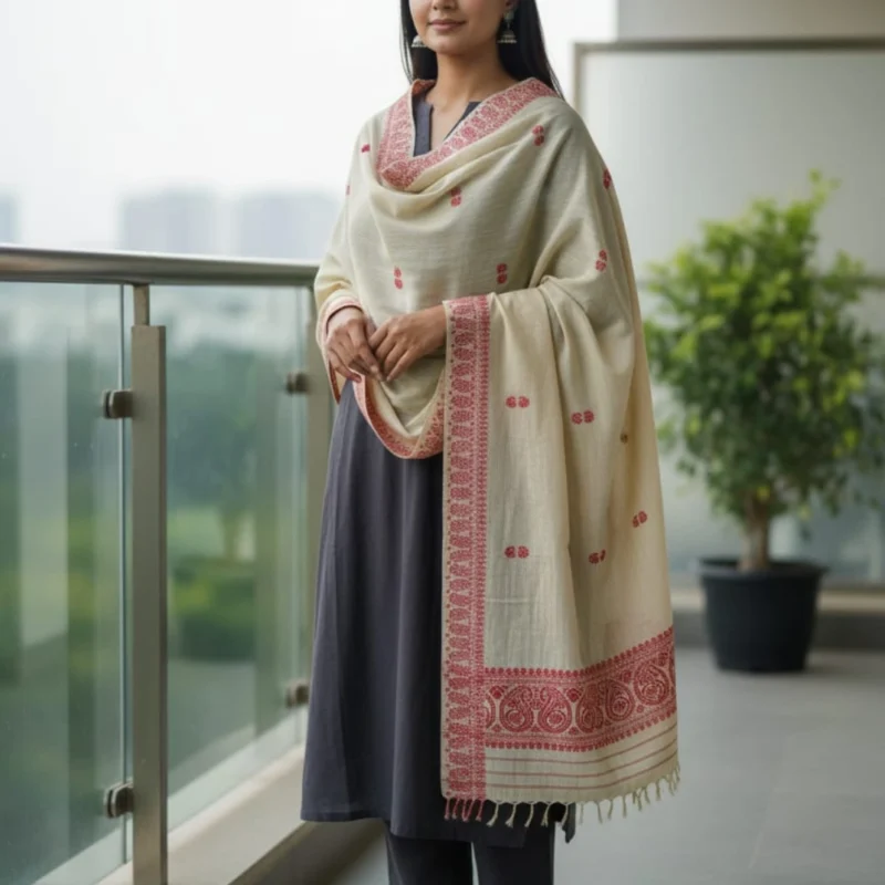 Keri Laalima Handloom Side Border Stole