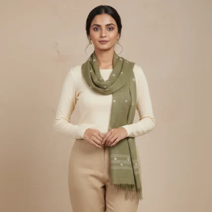 Olive Whisper Eri Stole