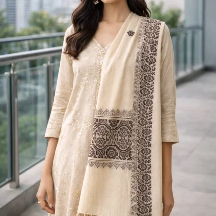 Ivory Heritage Handloom Shawl