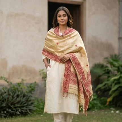 Ruby Border Elegance Stole