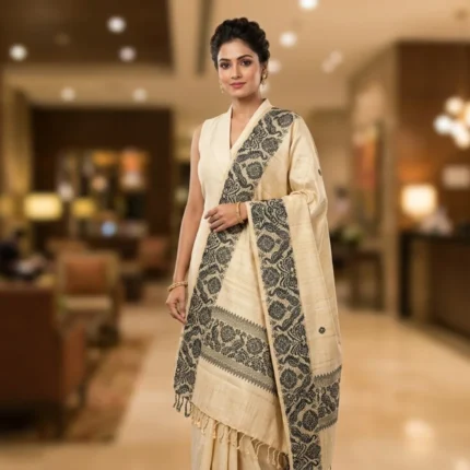 Shwet Kala Handloom Stole