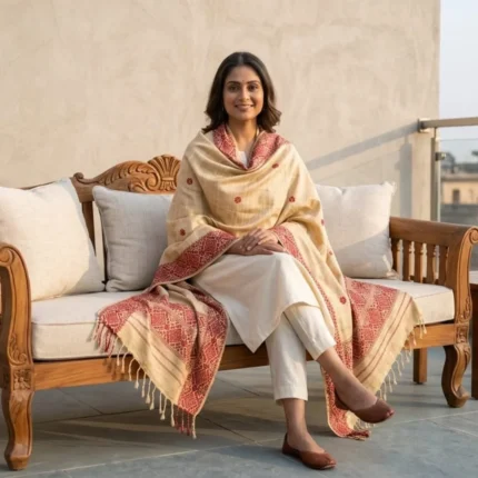 Ruby Border Elegance Stole