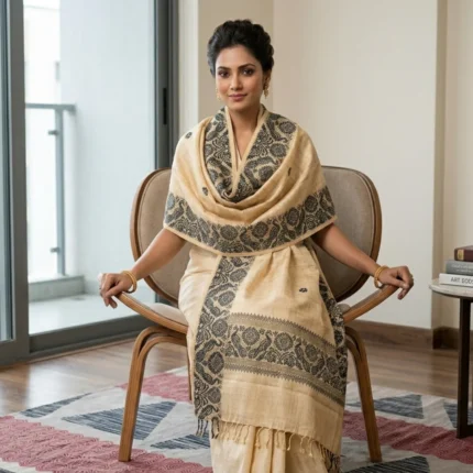 Shwet Kala Handloom Stole