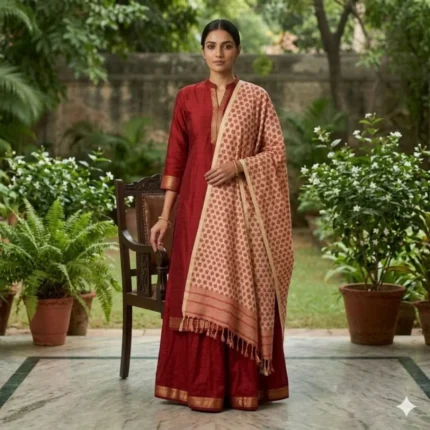 Surkh Viraasat Shawl