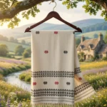 Scarlet Meadow Eri Silk Shawl