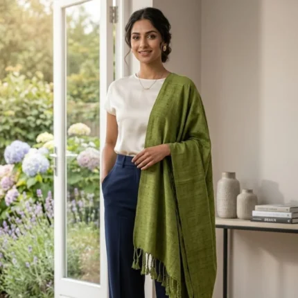 Basil Breeze Eri Silk Stole