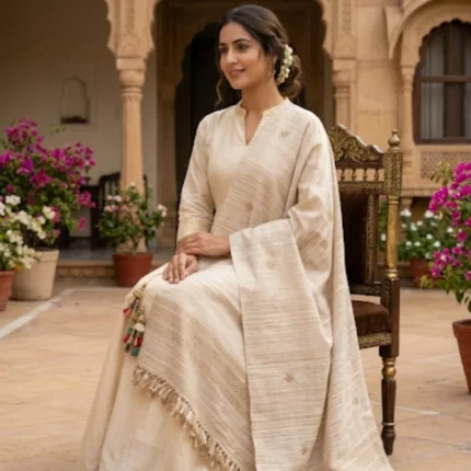 Suvarna Rekha Muga Drape Shawl