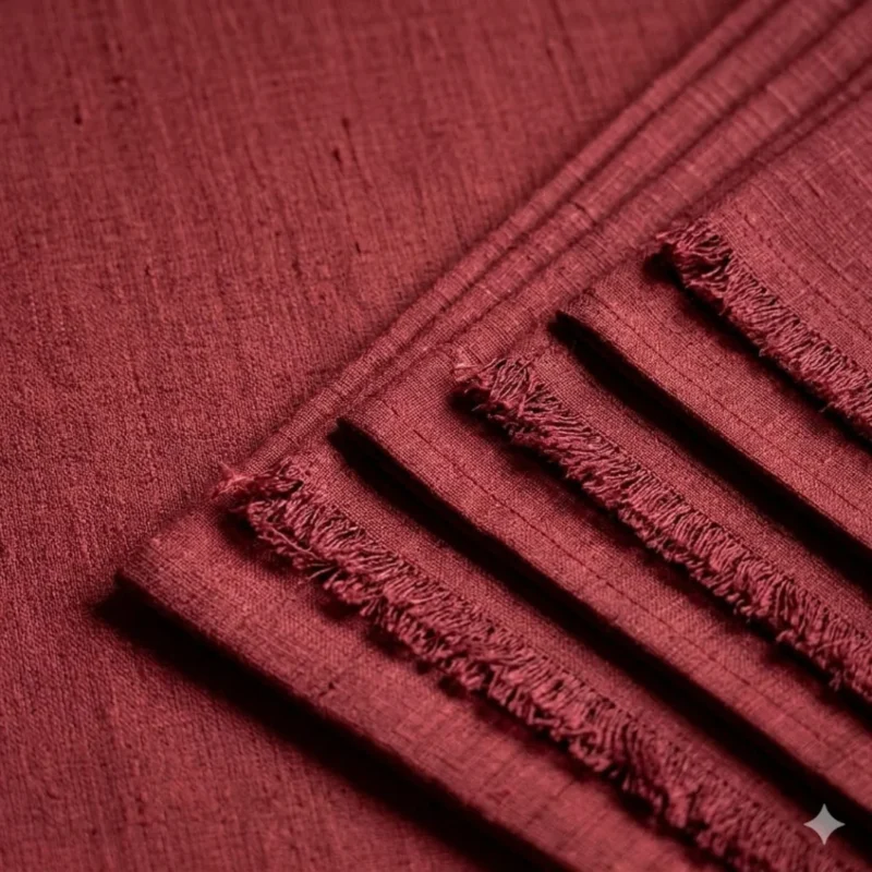 Wine Mist Eri Silk Fabric