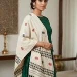 Scarlet Meadow Eri Silk Shawl