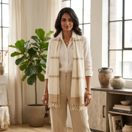 Beige Serenity Eri Silk Stole