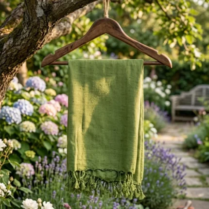 Basil Breeze Eri Silk Stole