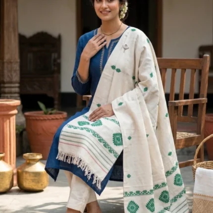 Verdant Vriksha Eri Silk Shawl