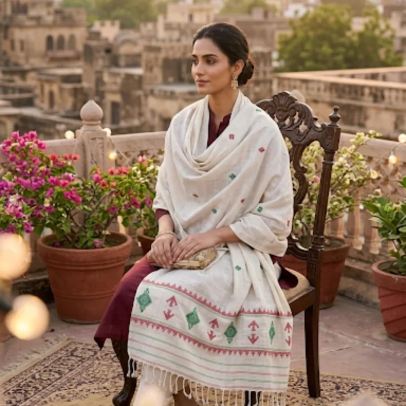 Aabha Heritage Eri Silk Shawl