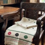 Tricolor Bloom Eri Silk Shawl