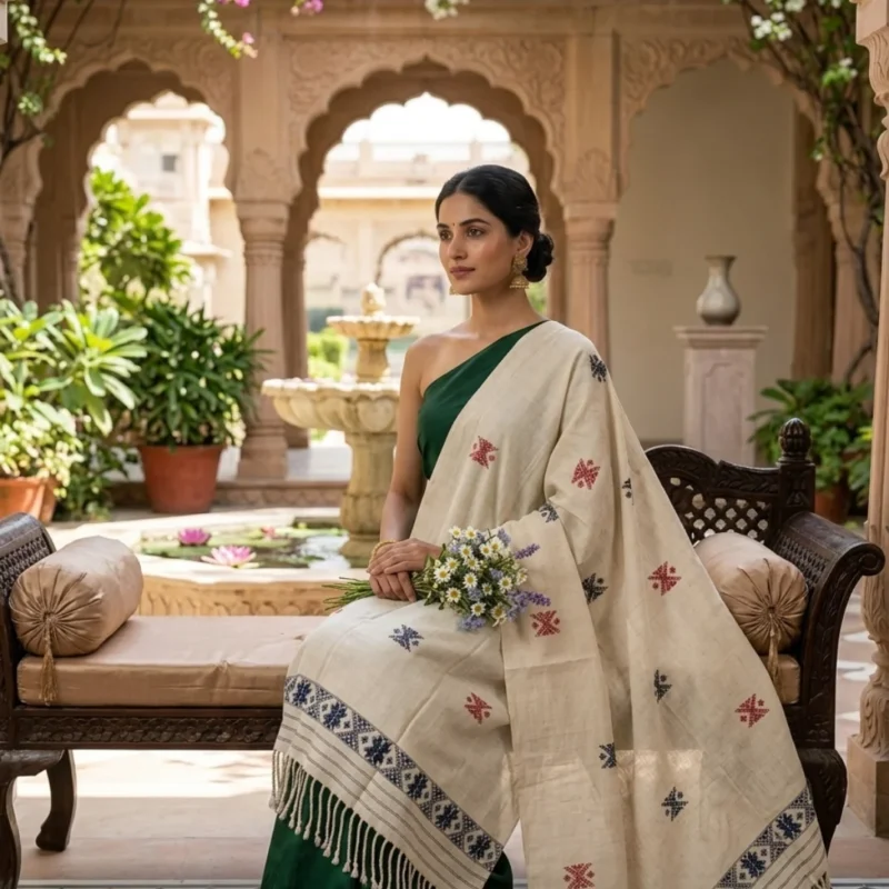 Rajsi Rekha Eri Silk Shawl