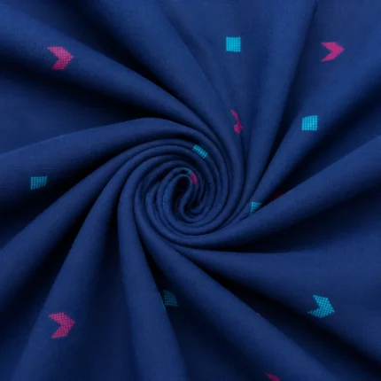 Indigo Pulse Cotton Fabric