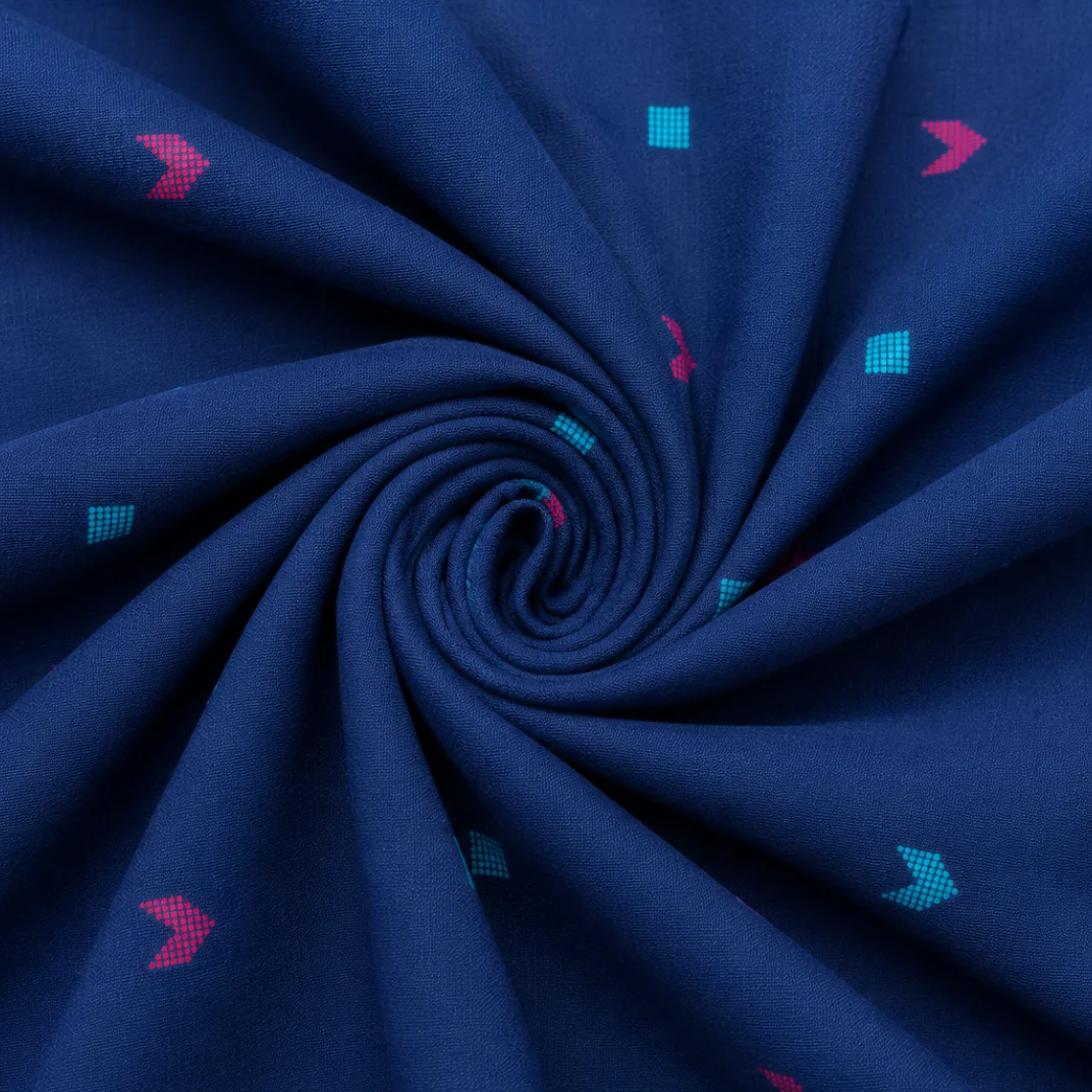 Indigo Pulse Cotton Fabric Indigo Pulse Cotton Fabric