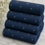 Navy Moonbeam Cotton Fabric