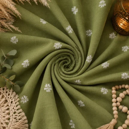 Olive Grove Elegance Cotton Fabric