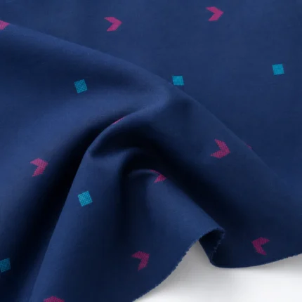 Indigo Pulse Cotton Fabric