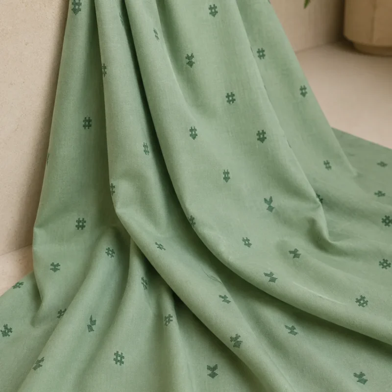 Pistachio Bloom Cotton Fabric