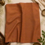 Saffron Plum Stripe Cotton Fabric