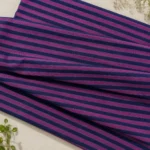 Midnight Orchid Stripe Cotton Fabric
