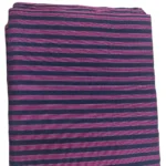 Midnight Orchid Stripe Cotton Fabric